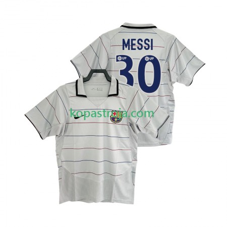 Billiga Fotbollströjor FC Barcelona Lionel Messi 30 2003 2004 Retro Borta tröja Kortärmad